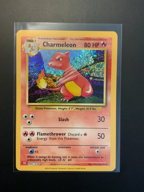 Carte Pokemon Charmeleon Holo 002/034 Pokemon Card - English Classic  Collection 2023 (Near Mint) Fire Type Charmeleon Rare