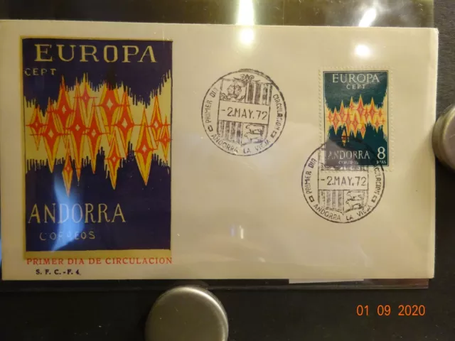 CEPT FDC 1972 Spanisch Andorra