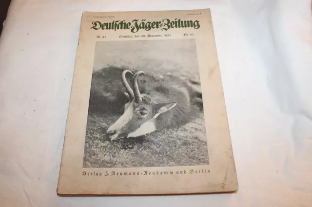 PERIÓDICO ALEMÁN CAZADOR 1925 CUADERNO No 27
