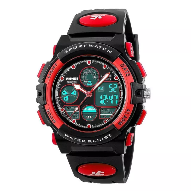 Kids Sports Watch Waterproof Boys MultiFunction Digital Wristwatch LED Stopwatch