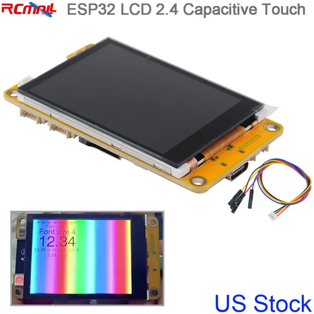 2.4& INCH ESP-WROOM-32 TFT LCD Display ESP32-2432S024C Touchscreen ...