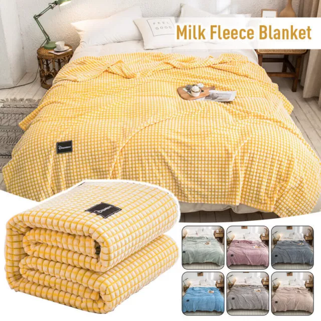 Soft Cozy Fleece Blanket Throw Rug for Sofa Bed Lightweight Plush Fuzzy Summer