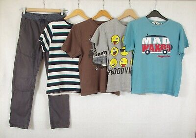 P750sDM T-Shirts Cotton Bundle: Kangaroo,Animal,Rebel+Trousers: George, age 9-10