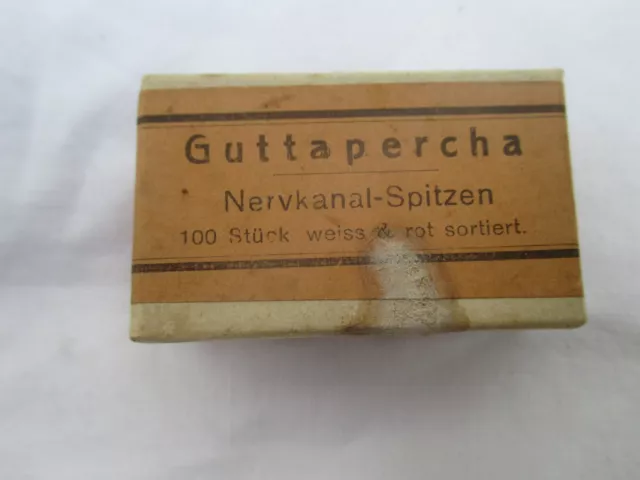 GUTTAPERCHA Nerv-Kanal-Spitzen aus den 40er/50er Jahren befüllt Zahnmedizin
