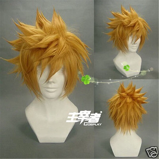 Kingdom Hearts Ventus Final Fantasy Cloud Strife Roxas Blonde Cosplay Wig@
