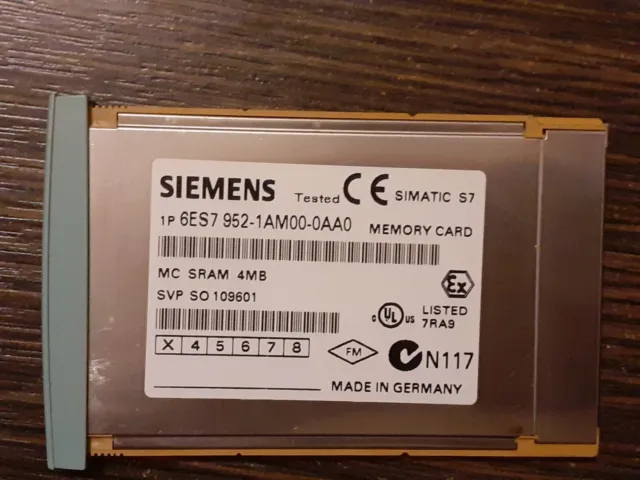 SIEMENS Memory Card 4MB 6ES7 952-1AM00-0AA0 SRAM