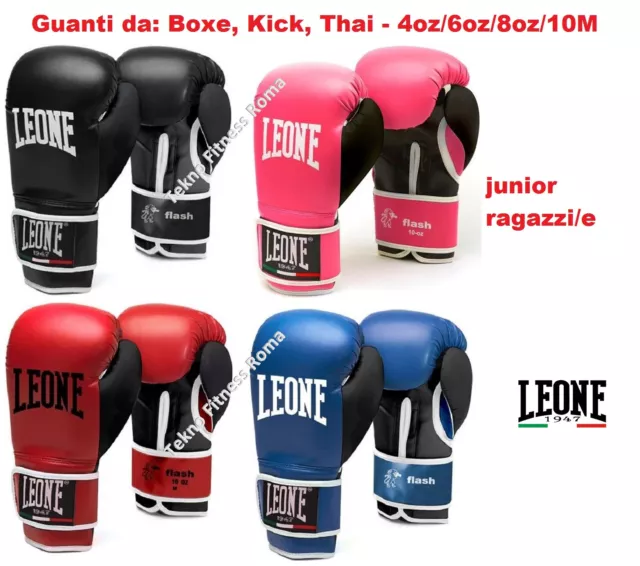 Guantoni da Boxe Leone Flash Junior  GN083 - 4/6/8/10oz/M BOXE KICK THAY