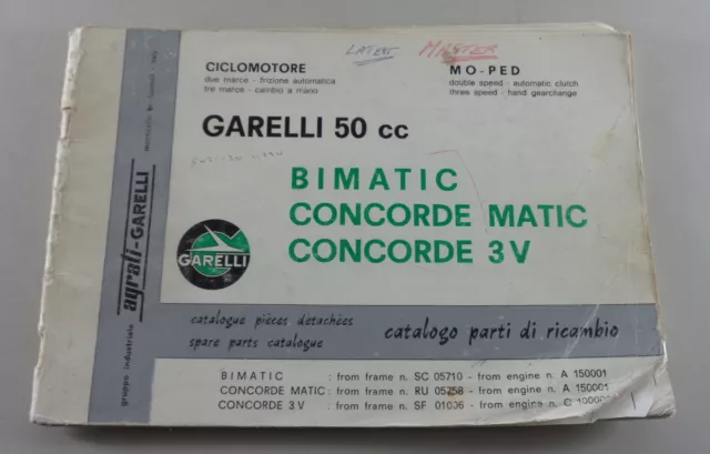 Teilekatalog Garelli 50 cc Bimatic / Concorde Matic - Concorde 3V von 1978