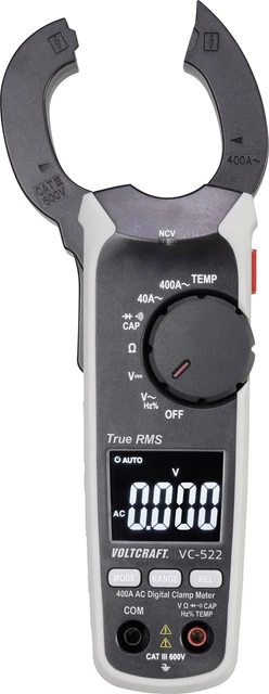 VOLTCRAFT VC-522 (ISO) Pince ampremtrique talonn (ISO) numrique CAT III 600 V Af