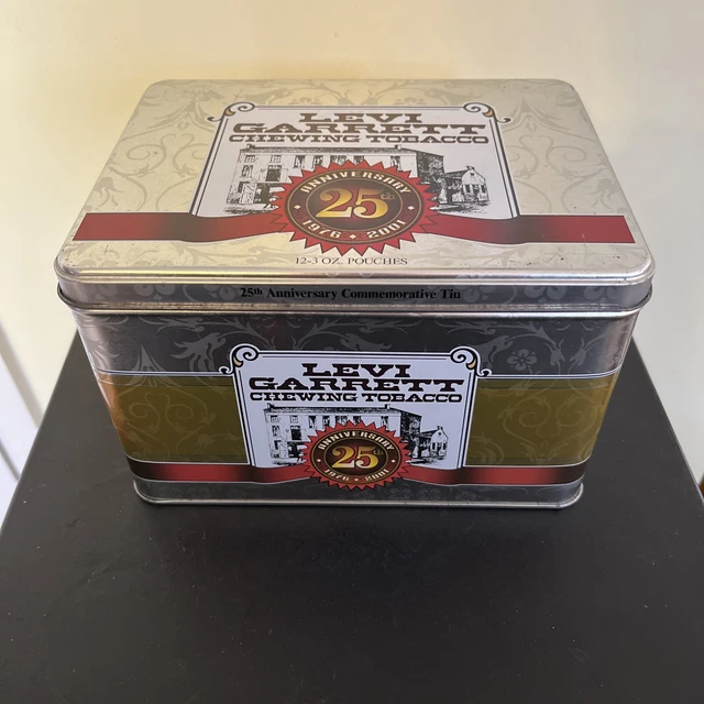 VINTAGE LEVI GARRETT Chewing Tobacco 25th Anniversary Commemorative Tin