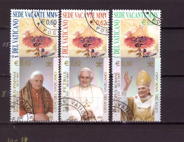 Vaticano: 2 compl. oo Ediciones 2005 (Mi.-Nº 1514/16+1517/19). KW: 13 M€