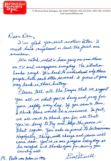 5 Hand Signed Original Autograph Sports Letters