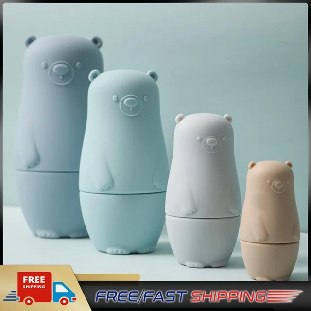 Color Size Matching Toys Gifts Montessori Toy for Boys Girls (Blue Bear)