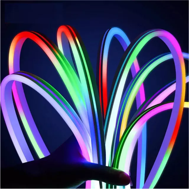 Neon LED Strip Streifen 12V RGB Flex Schlauch Lichtband WIFI APP Control Dimmbar