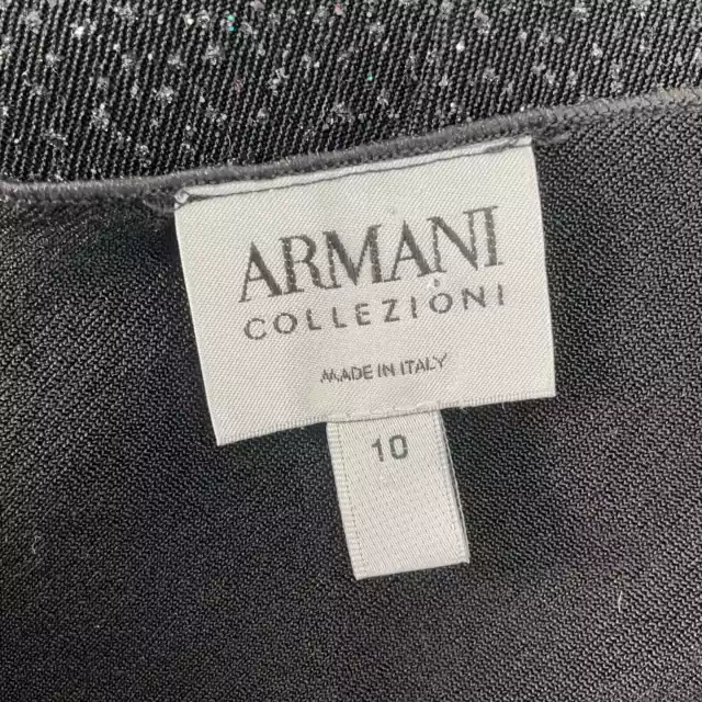 Armani Collezioni Italy Black Shift Dress - Size 10 Womens 3