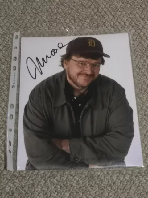 Michael Moore Genuine Hand Signed Photo. 8" x 10"