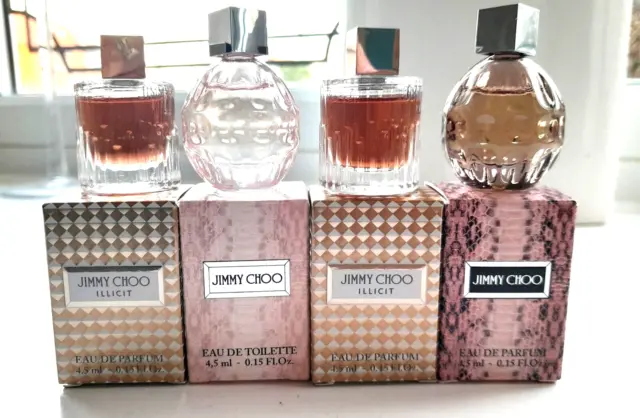 Ladies  Jimmy Choo, 4 X 4.5Ml Illicit, Eau De Toilette, Eau De Parfum, Mini Set