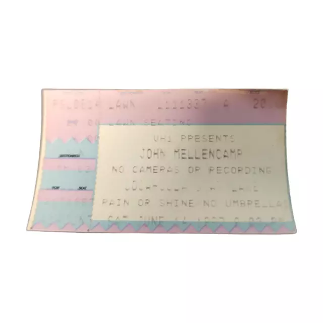 John Mellencamp Concert Ticket Stub June 14, 1997 Star Lake Pittsburgh