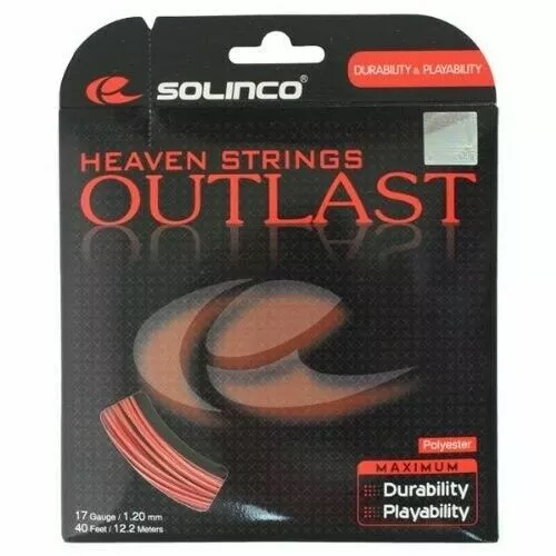 Solinco Outlast 17g Tennis String (Red)