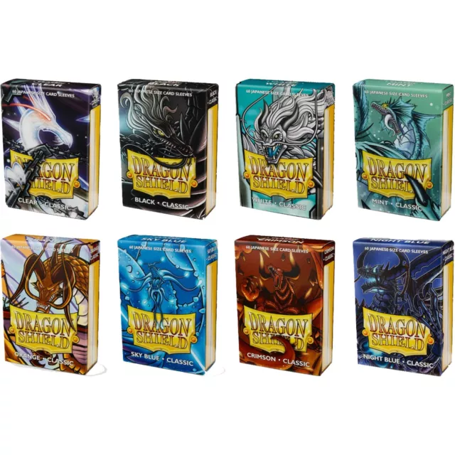 Dragon Shield Small Card Sleeves Classic Gloss Japanese Size / Yugioh Sleeves 60