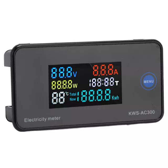 Digital Voltmeter Ammeter Colorful LCD Display AC Current Voltage AC50‑300V OBF