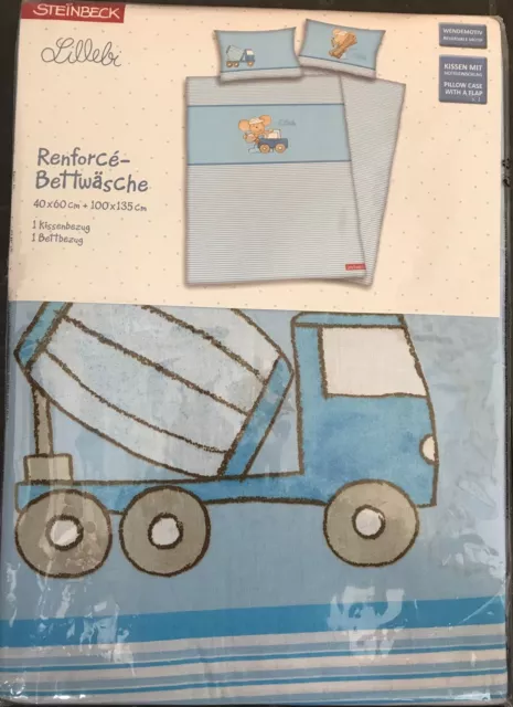 Steinbeck Lillebi Renforcé Kinder Bettwäsche - Decke 100x135cm Kissen 40x60cm