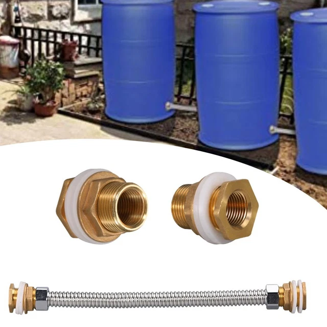 3 Raccords De Cloison En Laiton - 3/8" X 1/2" - SODIAL, Lot Complet