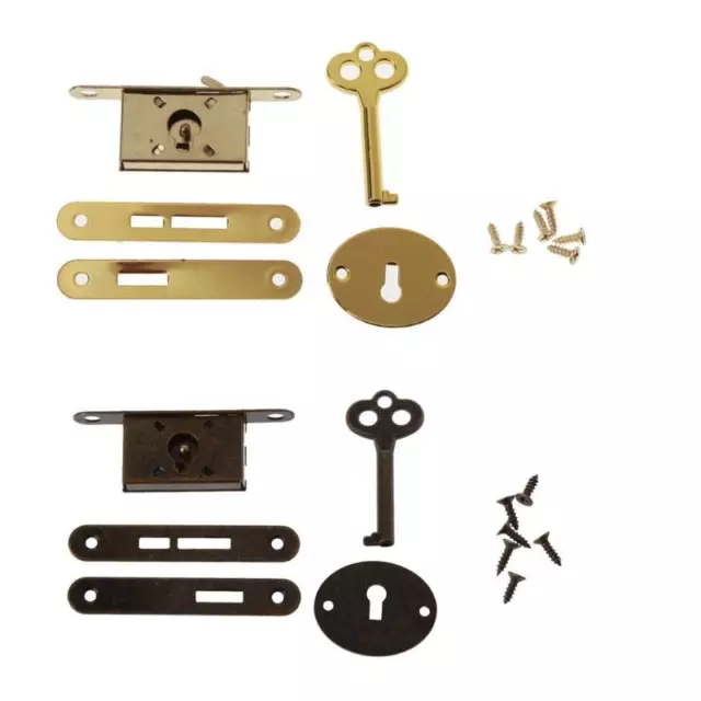 Drawer Locks w/Key Decorative Furniture Hardware for Wooden Jewelry Box Cabinet