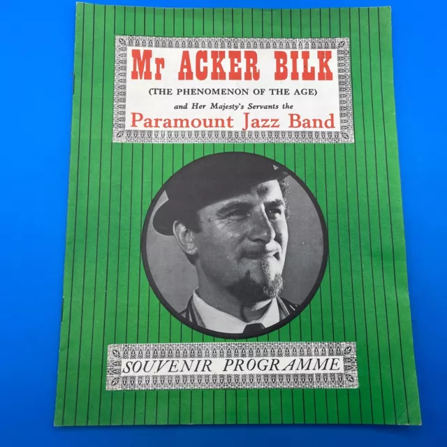 Mr Acker Bilk - And His Paramount Jazz Band Souvenir Programme 1980 rare