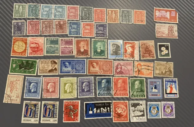 Norway Stamps Used Mixed Lot X 54