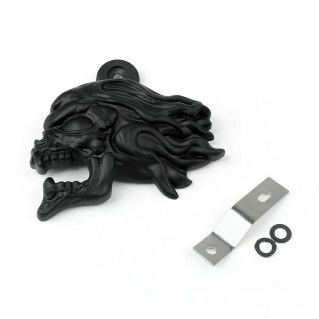 Copertura clacson 3D Motorcycle Flam Skull adatto per V-Rod Sportster Dyna BK FV