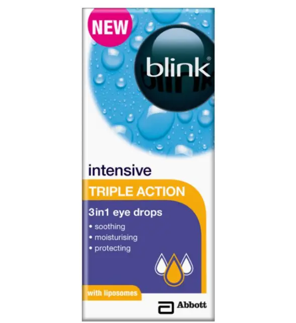 Blink Intensiv Triple Action 3in1 Augentropfen 10ml Neu
