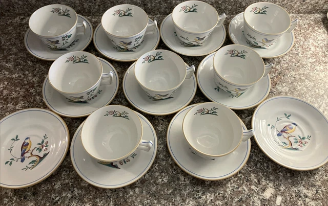 SPODE QUEEN'S BIRD Made In England Y4973 Cups, and 11