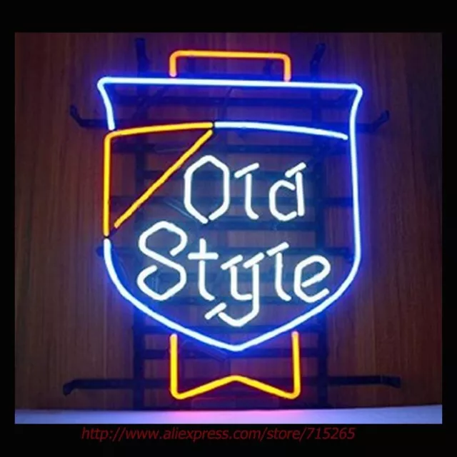 Old Style Beer 20"x16" Neon Sign Lamp Bar With Dimmer