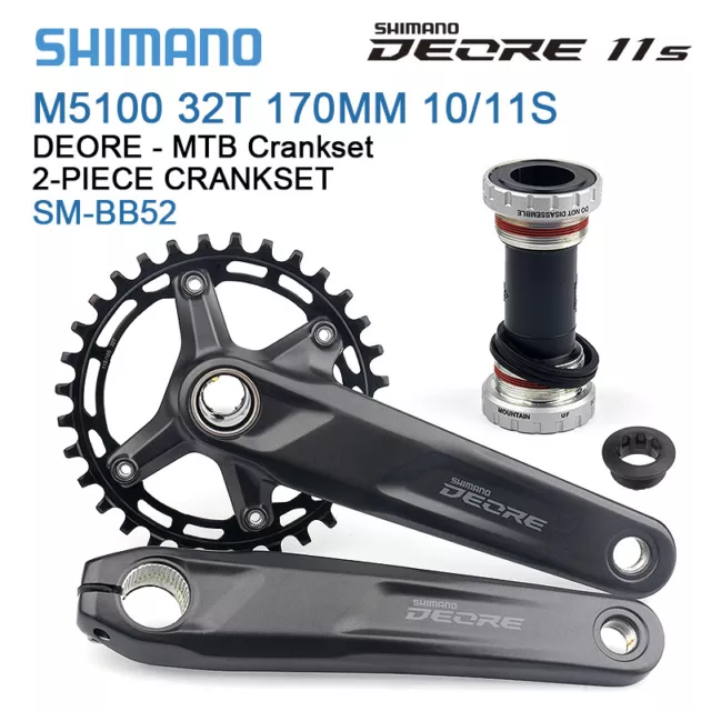NEW SHIMANO DEORE FC-M5100-1 Crankset 1x10/11-speed 30T/32T/170mm 