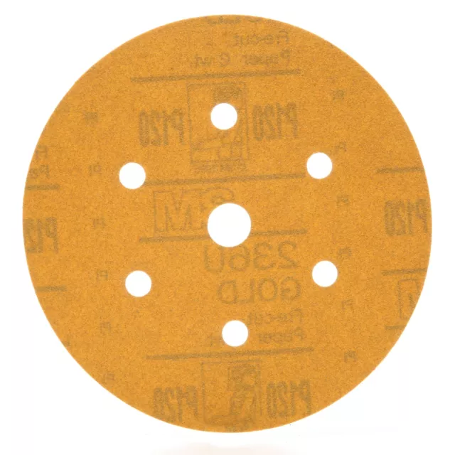 3M Hookit Gold Disc 236U, 00979, 6 in, P180, 100 discs per carton (Case of 400)