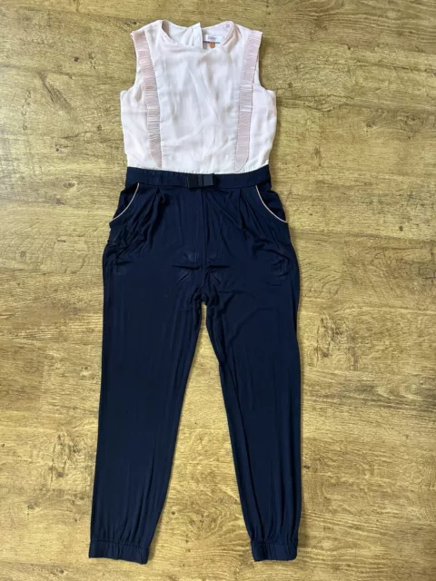 Girl’s Ted Baker Navy Blue & Pink Jumpsuit Age 12yrs