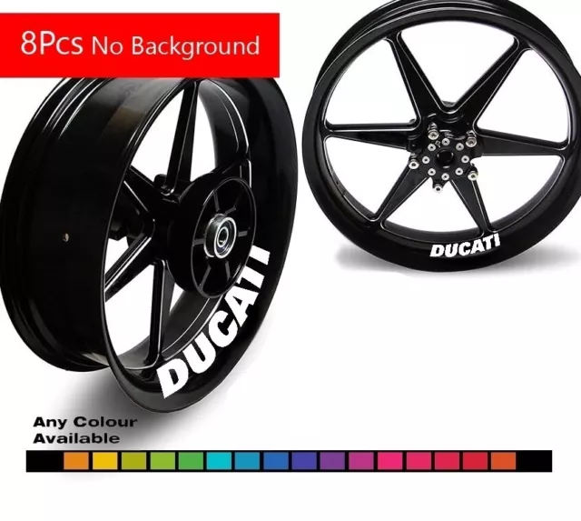 DUCATI Motorcycle Wheel Decals Rim Decal Stickers Panigale Monster Diavel Hyper