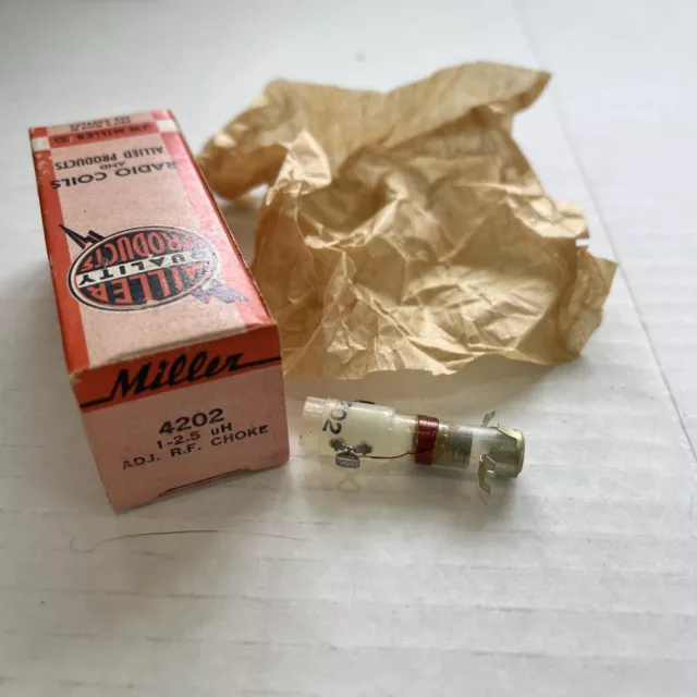 NOS NIB JW Miller 4202 1-2.5 uH Adj. R.F. Choke