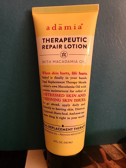 Loción de reparación terapéutica Adamia con aceite de macadamia, 4 onzas, doble reemplazo-NUEVA