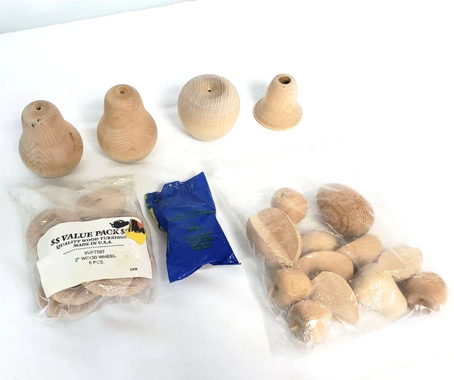 Listo para Pintar Formas de MADERA Frutas Artesanías Surtido Lote 23 Piezas Nuevo
