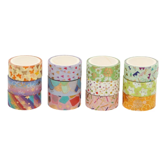 12 rouleaux décoratifs Washi bricolage ruban de masquage journal Scrapbook 9