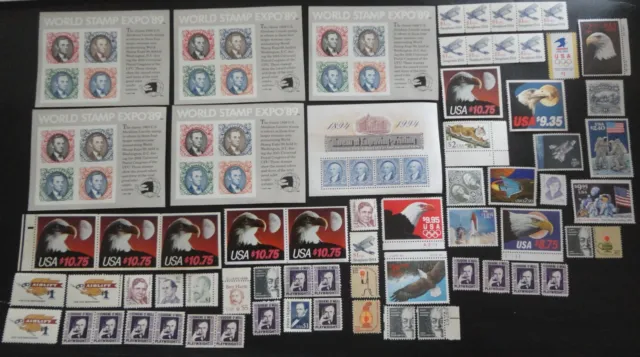 USA USPS MINT NH  HIGH VALUE POSTAGE STAMPS LOT incl EXPRESS  FACE VALUE $239.73