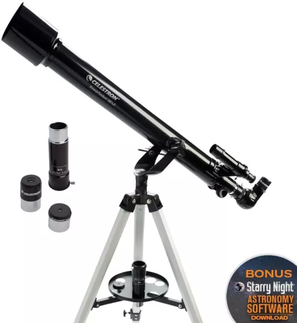 Celestron 60Mm Powerseeker Astronomical Telescope, Black (21041) 2