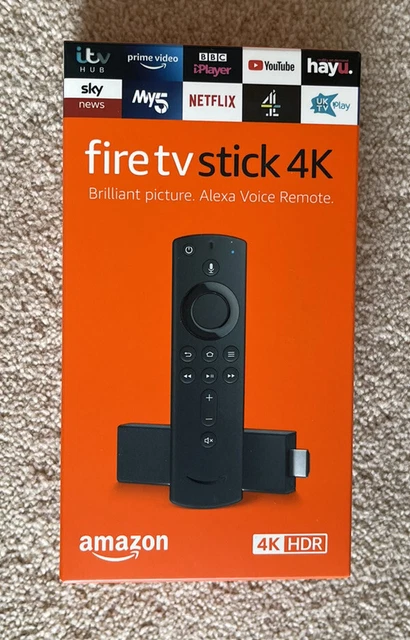 AMAZON FIRE TV Stick 4K Ultra HD with Alexa Voice Remote Black FireTV ...