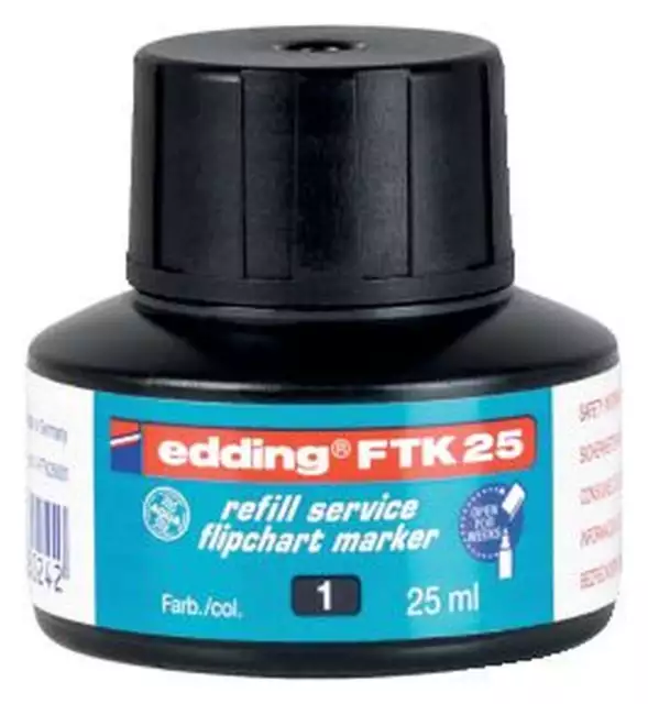 Edding FTK 25 - Nachfülltusche, 25 ml, schwarz