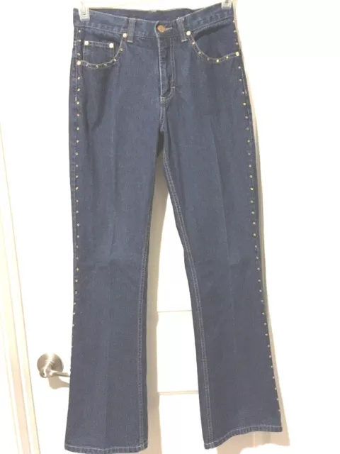 NO BOUNDARIES WOMENS Size 5 Jeans 90's Bling Side Amber Rhinestones Y2K ...