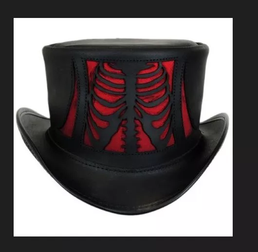 Top Hat Cosplay Leather Top Hat Steampunk Top Hat Gothic Top Hat Gentleman Hat