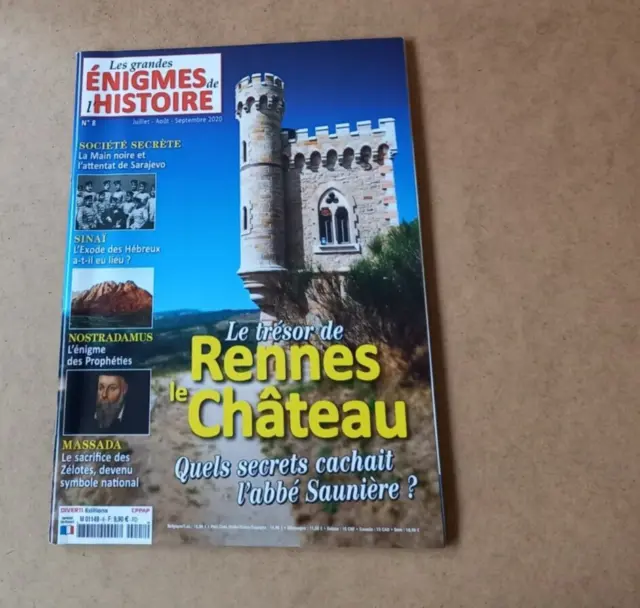 Revue.les Grandes Enigmes De L Histoire. Le Tresor De Rennes Le Chateau  N°8