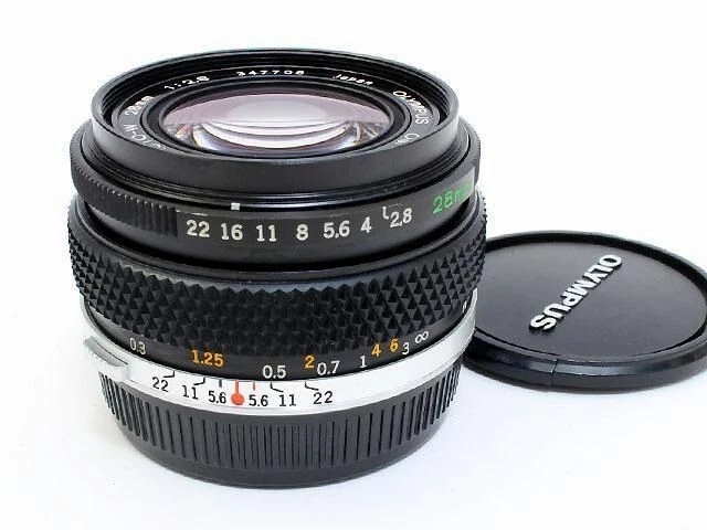 Olympus Om Zuiko Auto-W 28mm F2.8 Mf Angle Large Prime Objectif Excellent De